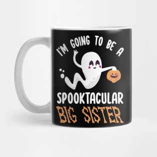 Ghost Fly Pumpkin I'm Going To Be A Spooktacular Big Sister Mug